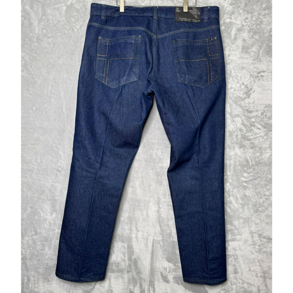 Roca Wear Jeans Mens 40*32 Dark Wash Regular Fit Logo Y2K Hip Hop - Picture 2 of 12